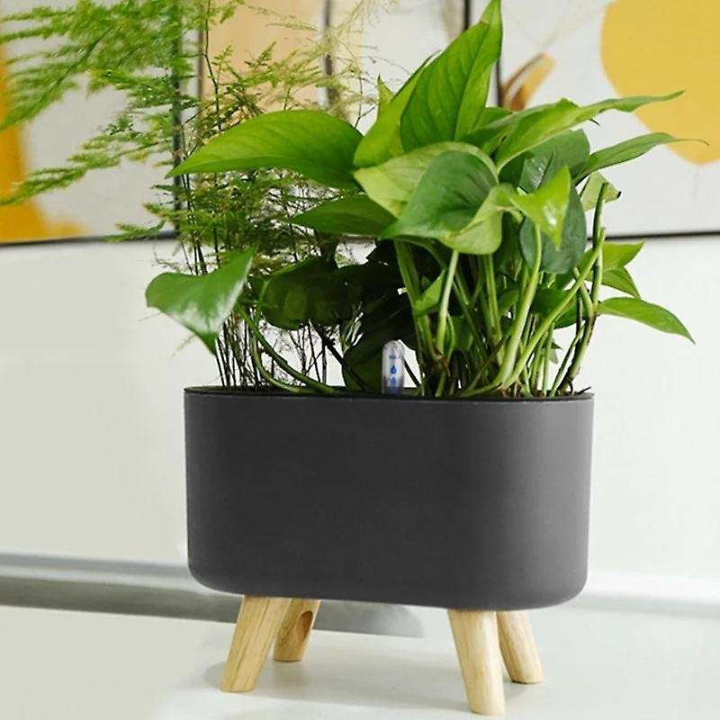 Automatic Self-watering Plastic Plant Pot with Water Level-1