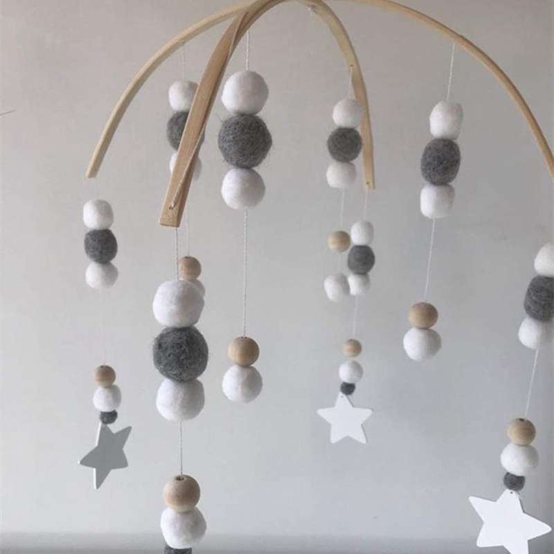 Wooden Mobile Frame for Crafts Natural Wood Mobile Hanger Mobile Kit