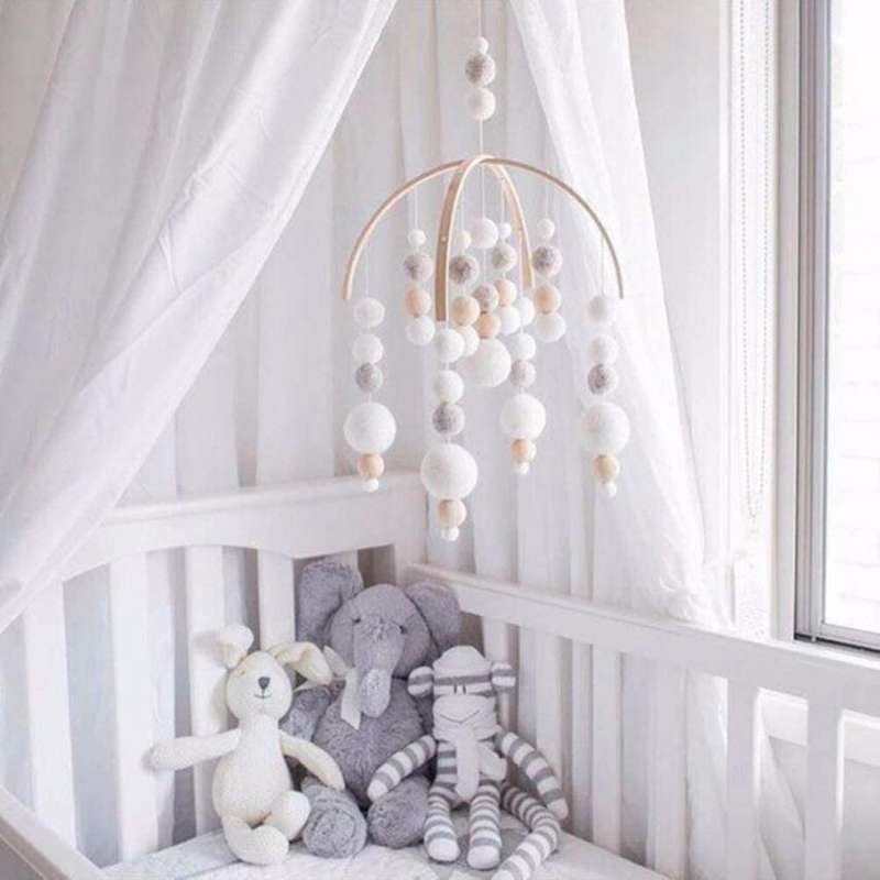 Wooden Mobile Frame for Crafts Natural Wood Mobile Hanger Mobile Kit