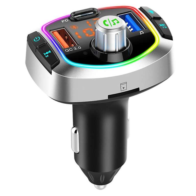 Bc63 Bluetooth 5.0 Car Kit Handsfree Wireless Fm Transmitter Car Mp3