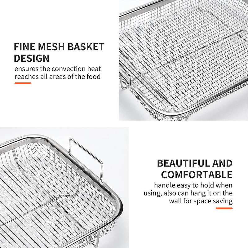Air Fryer Basket for Oven, Stainless Steel Grill Basket, Non-stick