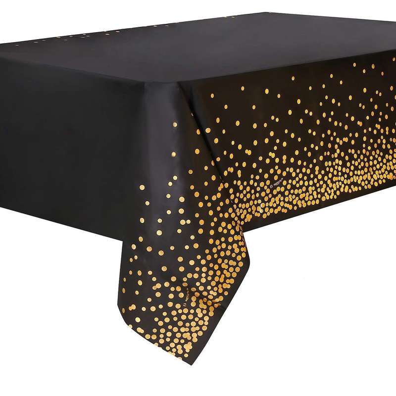 4 Pack Premium Black Disposable Plastic Table for Party Table Cloths