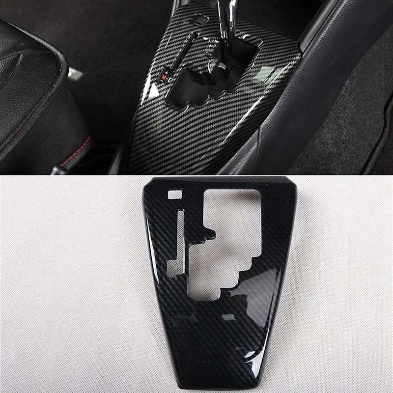 Car Carbon Fiber Central Gear Shift Panel for Toyota Vios 2016-2021