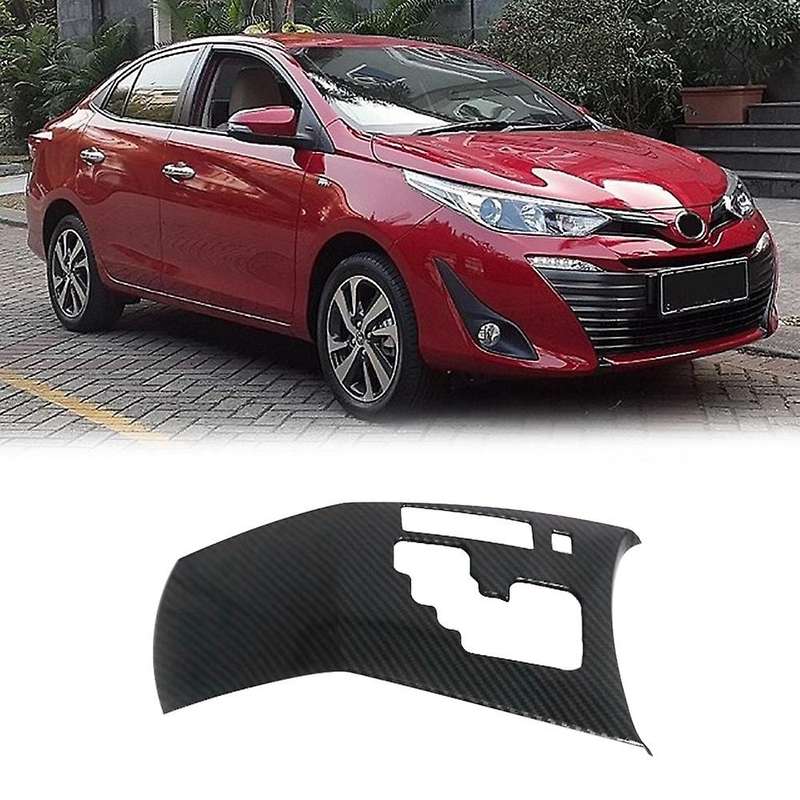 Car Carbon Fiber Central Gear Shift Panel for Toyota Vios 2016-2021