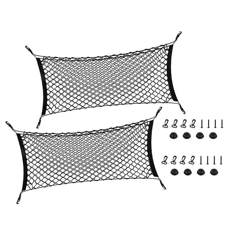 2pcs Rear Cargo Nets for Suv,35 Inch- 48 Inch Cargo Trunk Net