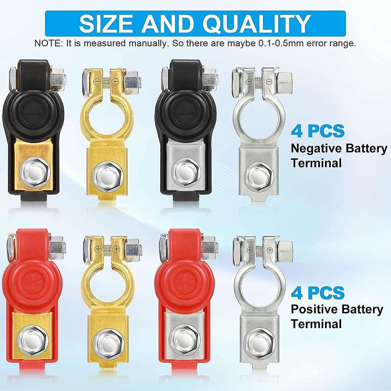 8pieces Car Battery Terminal Clamps Connectors Battery Cable Terminal