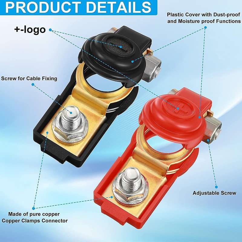 8pieces Car Battery Terminal Clamps Connectors Battery Cable Terminal
