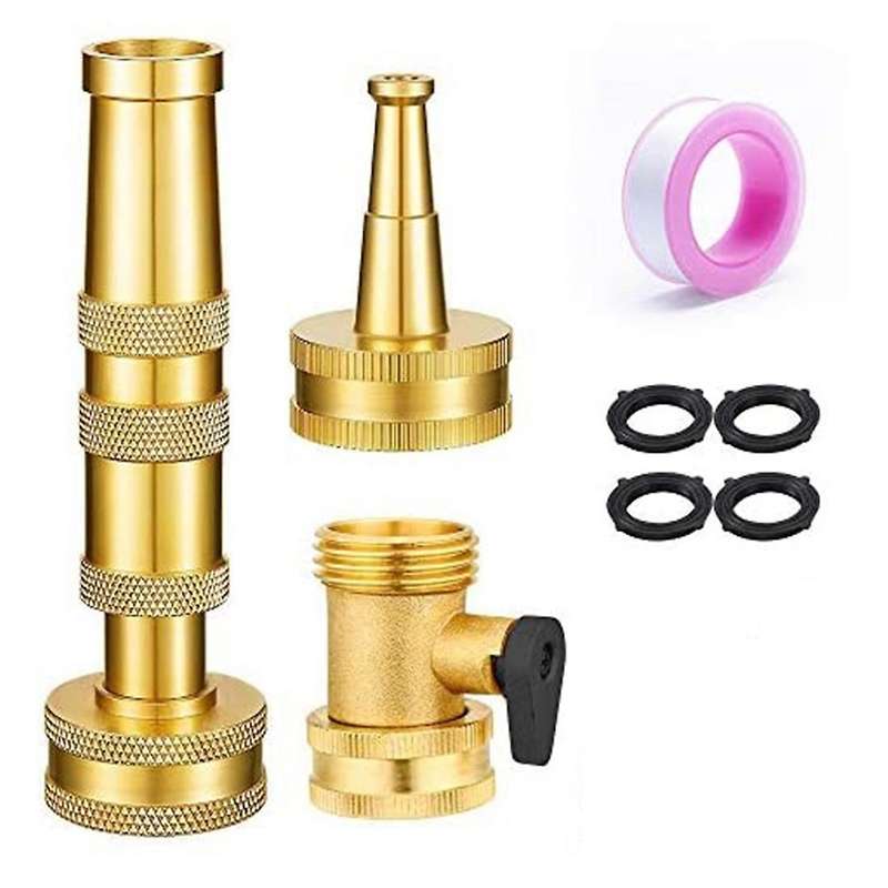 Garden Hose Nozzle and Hose Shut Off Valve Kit