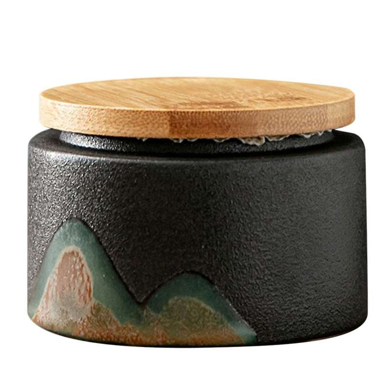 Tea Caddy Ancient Pottery Black Pottery Tea Caddy Sealed Pot Pu'er C