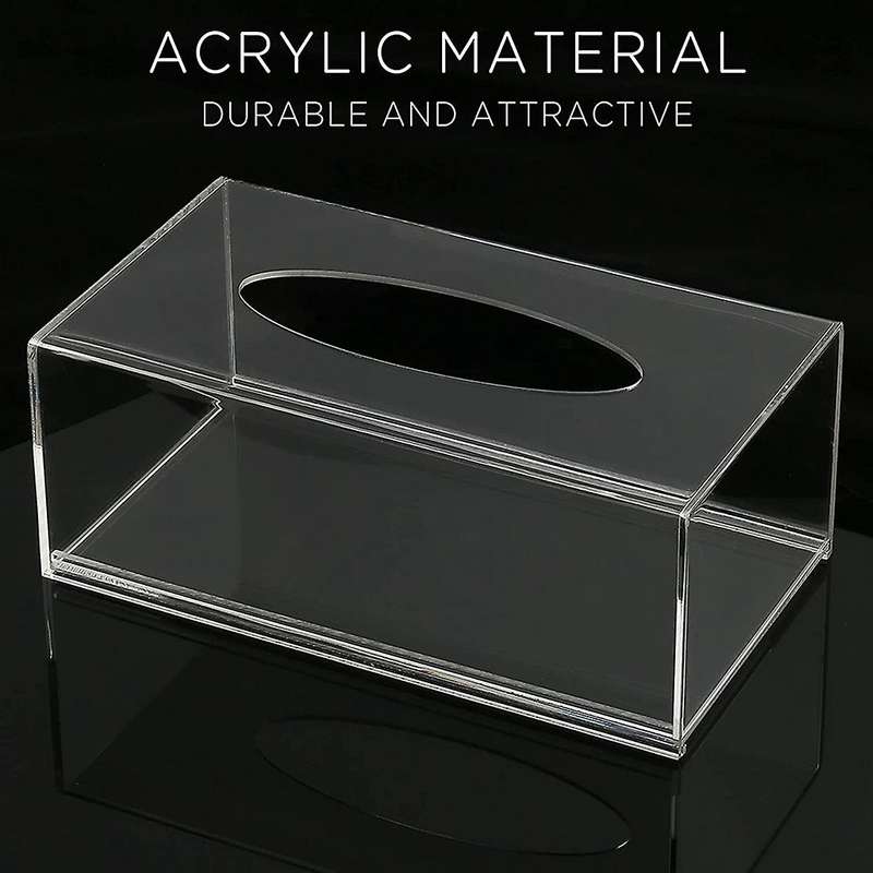 Acrylic Tissue Box Holder Tissue Box Rectangular Bathroom Countertop