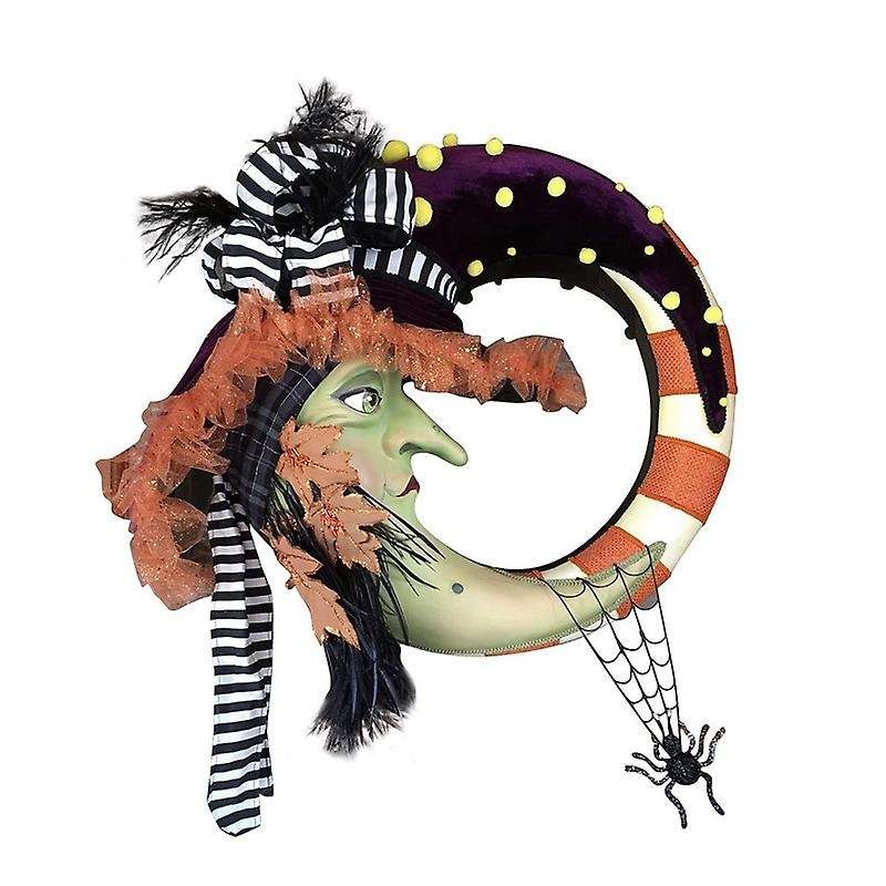 Witch Halloween Wreath for Wall Porch Farmhouse Patio Garden Decor