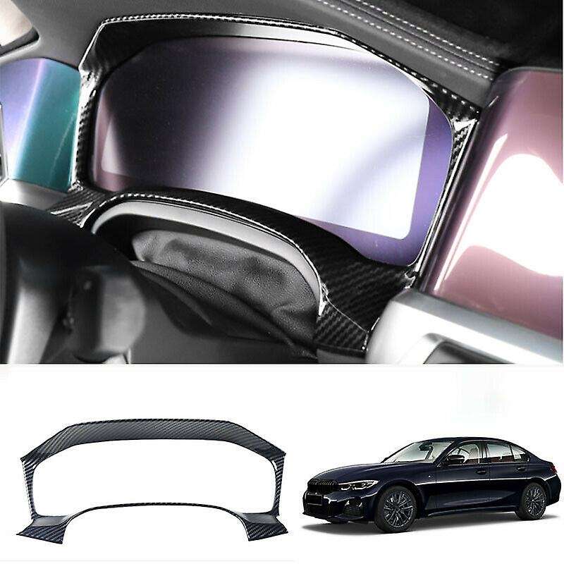 Abs Carbon Fiber Interior Dashboard Meter Display Frame Cover Trim