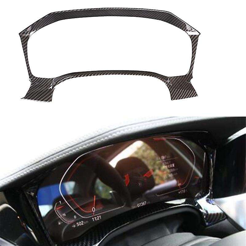 Abs Carbon Fiber Interior Dashboard Meter Display Frame Cover Trim
