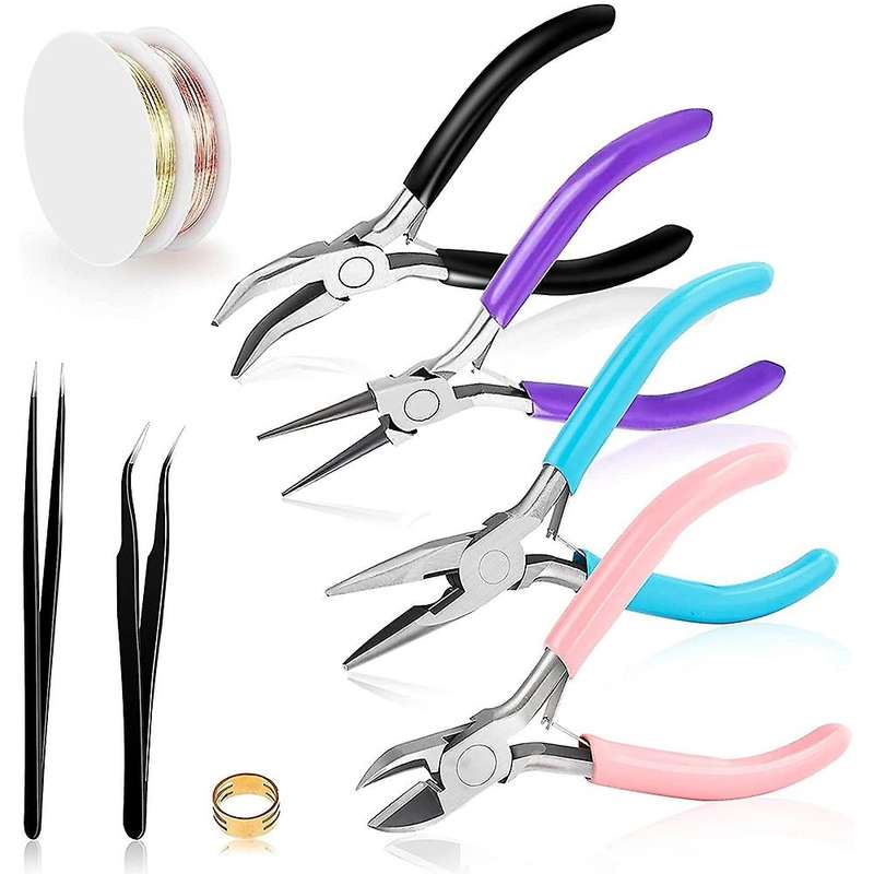 Pliers for Jewelry Making Kit,with Jump Ring,2 Rolls Jewelry Wire