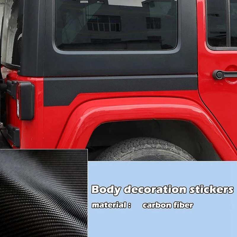 Carbon Fiber Car Body Decoration Stickers for Jeep Wrangler Jk 07-17