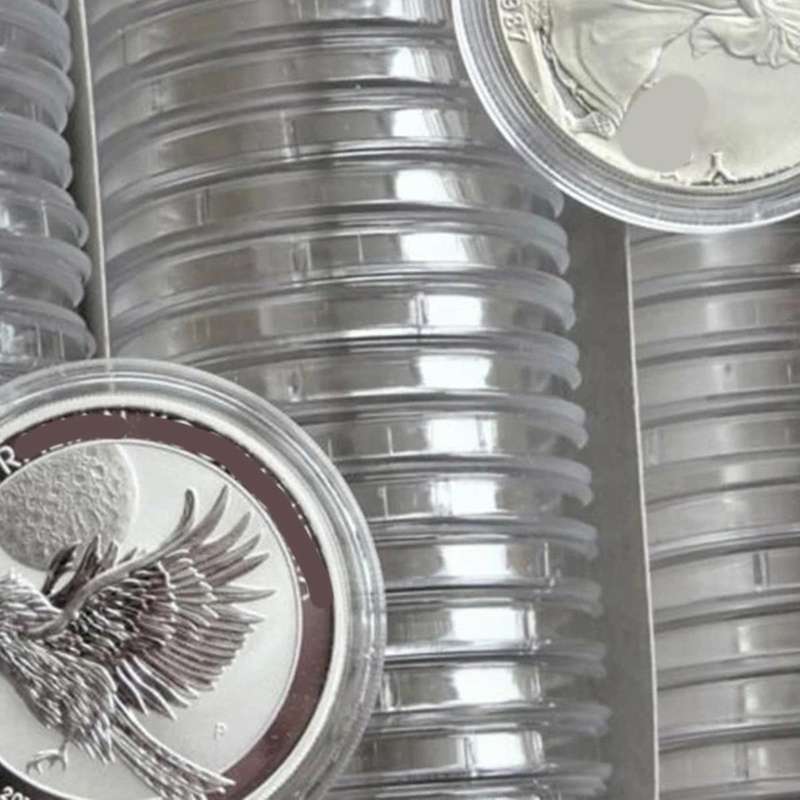 Transparent Coin Boxes 100pcs 1oz 40mm Capsules Cases Commemorative