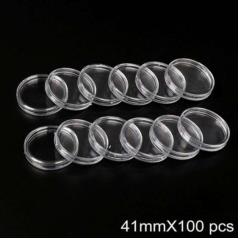 Transparent Coin Boxes 100pcs 1oz 40mm Capsules Cases Commemorative