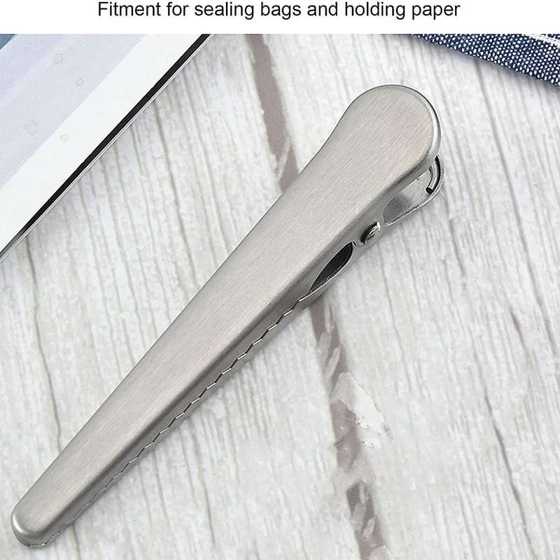 Food Sealing Clips Stainless Steel Alligator Clips, 11.5cm