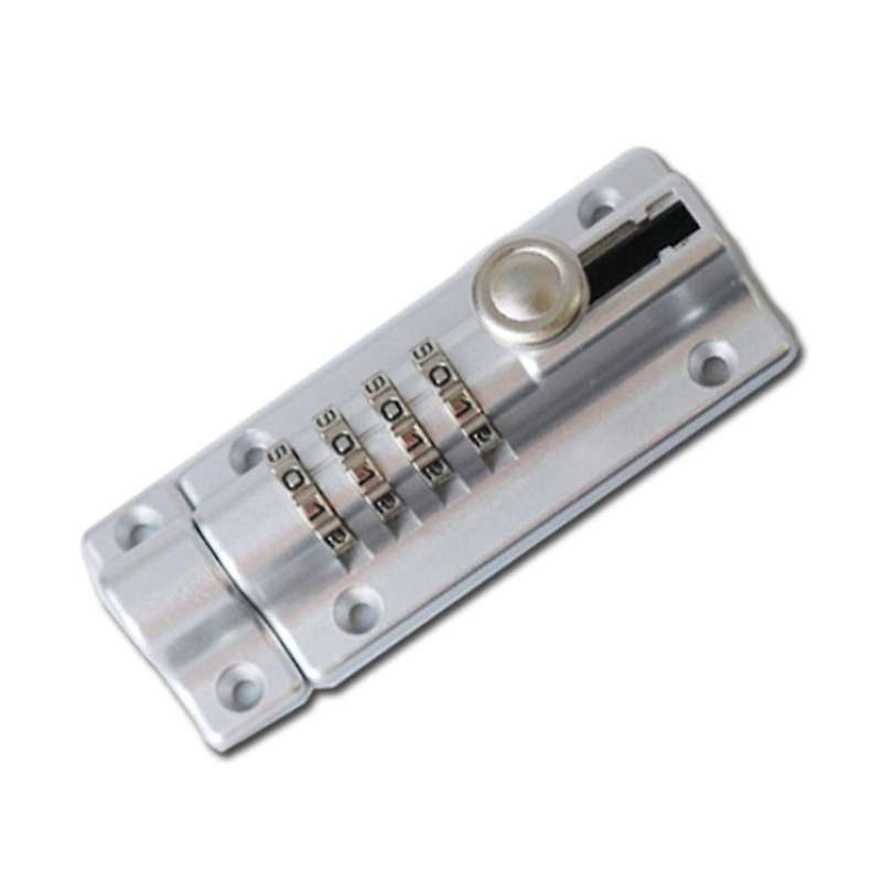 Password Lock Silver Bolt Metal Door Latch Anti-theft Safety