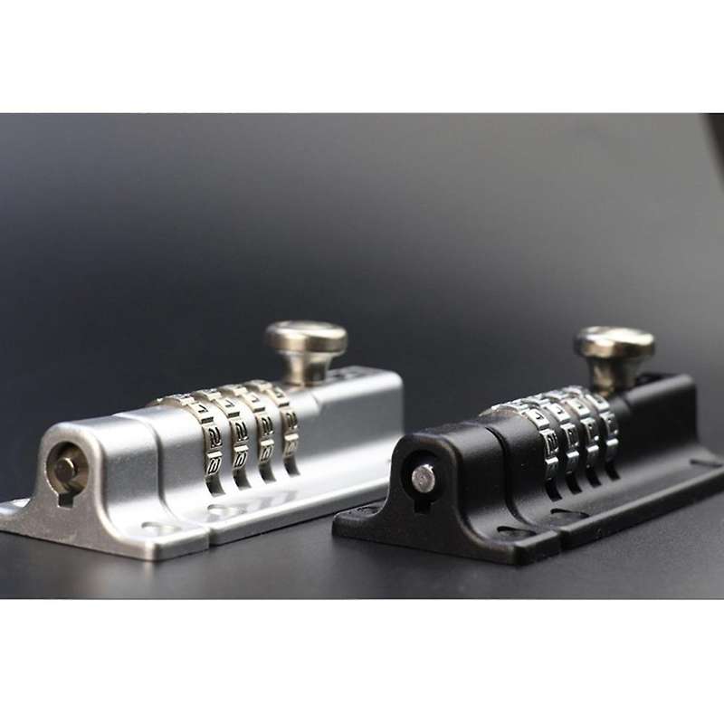 Password Lock Silver Bolt Metal Door Latch Anti-theft Safety