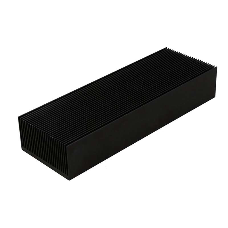 Black Aluminum Radiator 200x69x36mm Dense 27 Tooth Heat Sink