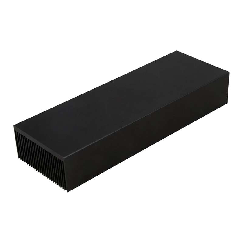 Black Aluminum Radiator 200x69x36mm Dense 27 Tooth Heat Sink