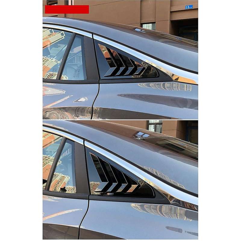 Rear Side Window Louvers,for Mg 5 Mg5 2021 Car, Bright Black Style