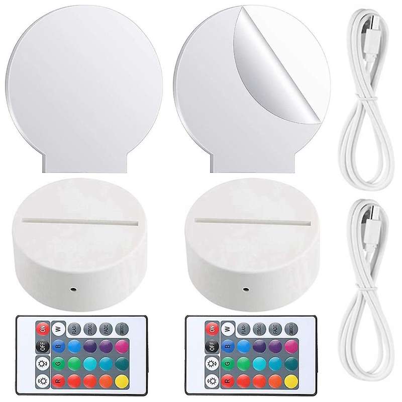 Clear Acrylic Sheets,3d Night Led Light Lamp Bases with Remote