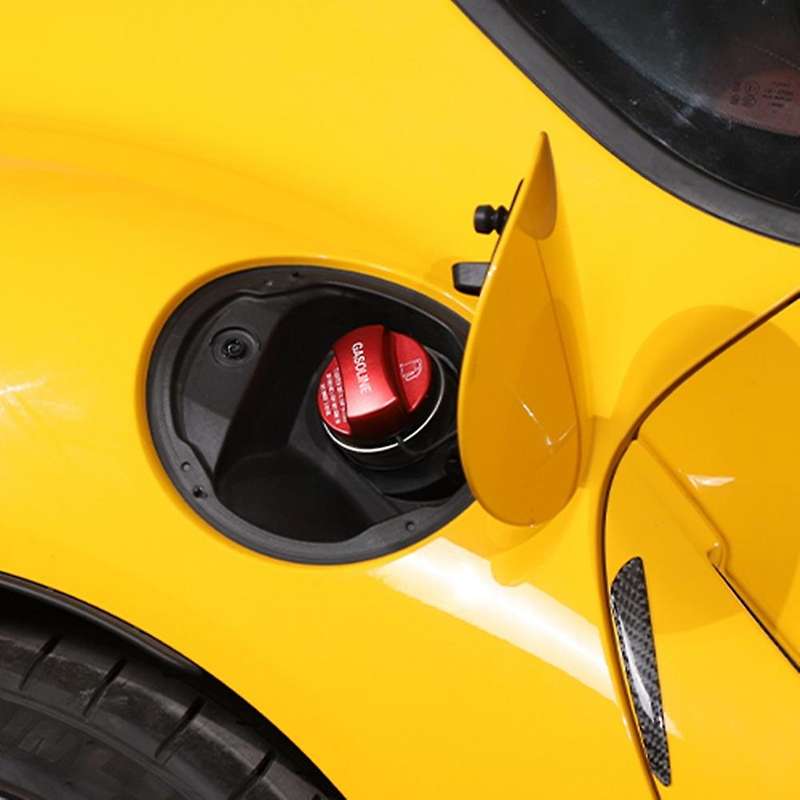 Gas Petrol Tank Cover Inside Fuel Tank Cap Cover Trim Stickers Red