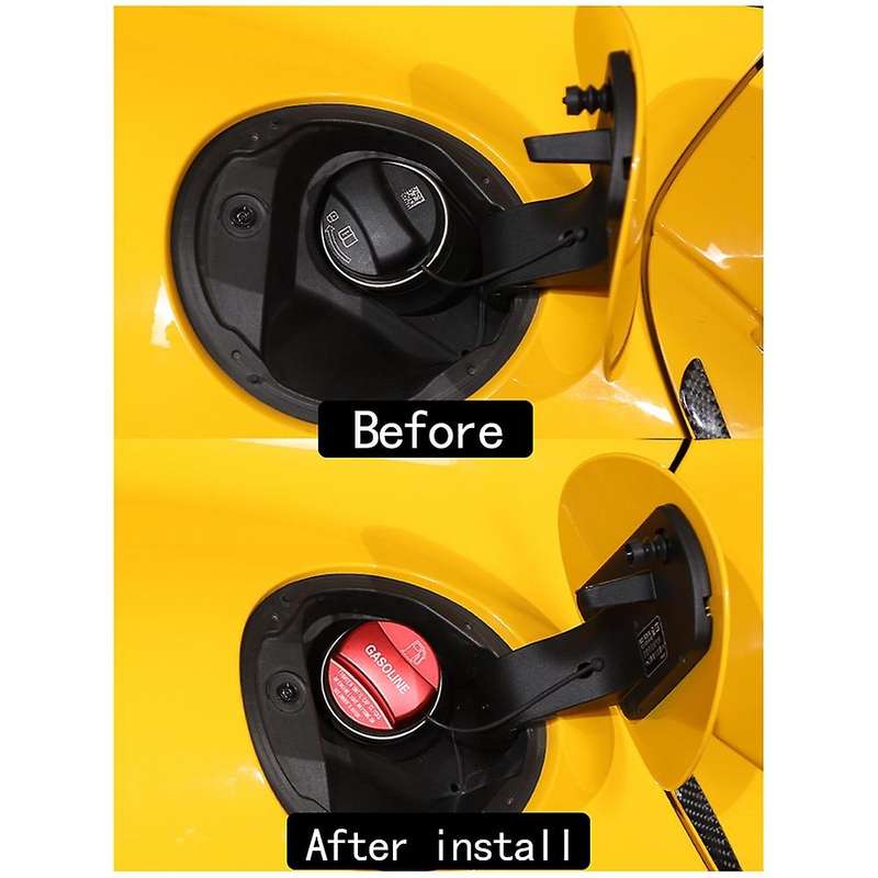 Gas Petrol Tank Cover Inside Fuel Tank Cap Cover Trim Stickers Red