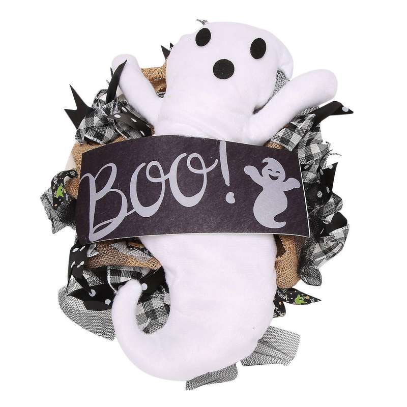 Wreath Door Hanging Decoration Classic Halloween Decor Ghost Wreath