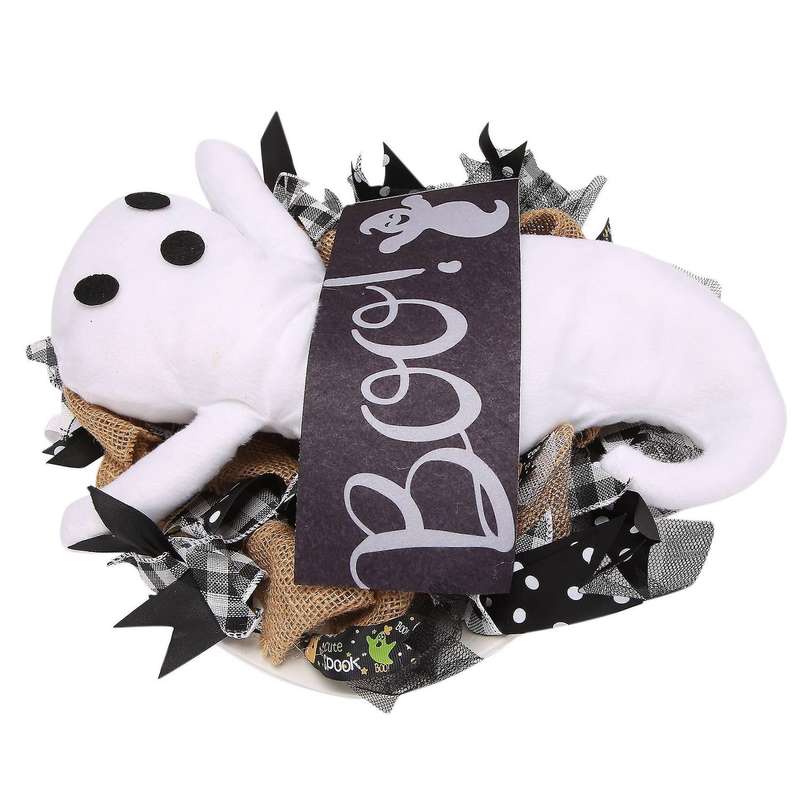 Wreath Door Hanging Decoration Classic Halloween Decor Ghost Wreath