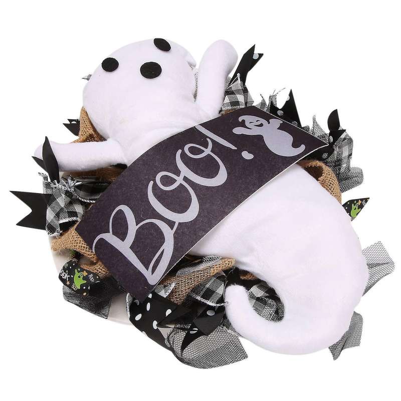 Wreath Door Hanging Decoration Classic Halloween Decor Ghost Wreath