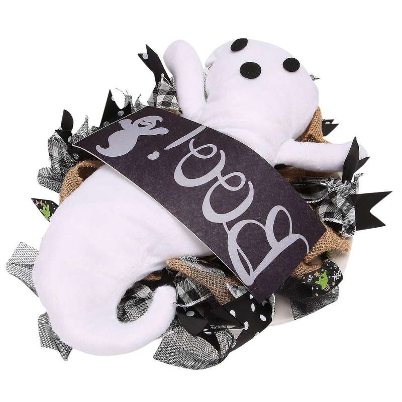Wreath Door Hanging Decoration Classic Halloween Decor Ghost Wreath