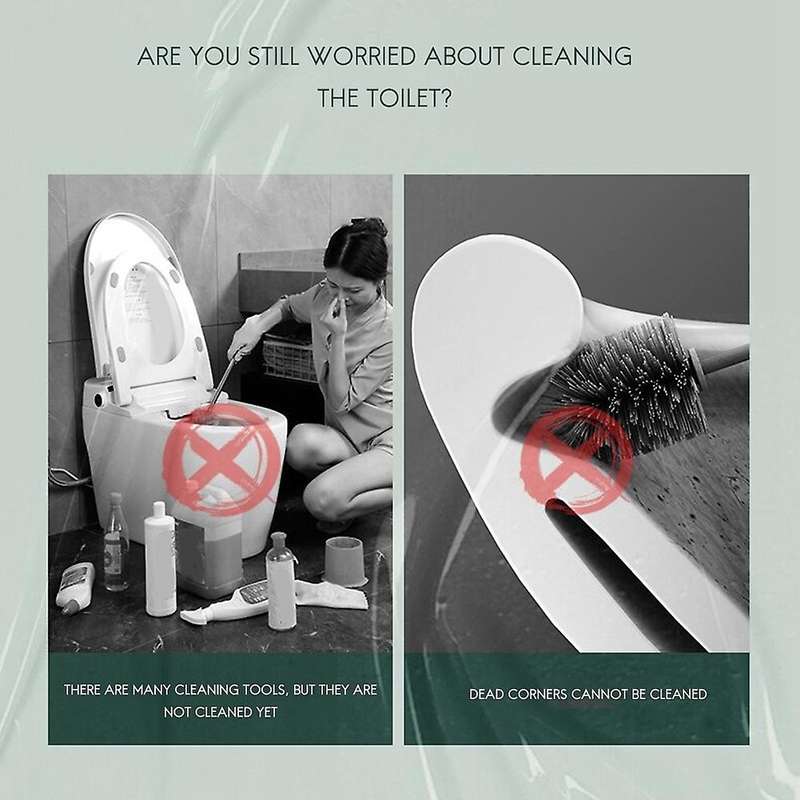 Toilet Brush Filling Detergent Cleaning No Dead Angle Double-sided