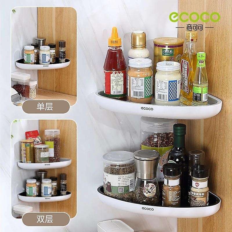 Ecoco Bathroom Storage Shelf Basket Shelf for Shelving Kitchen-grey