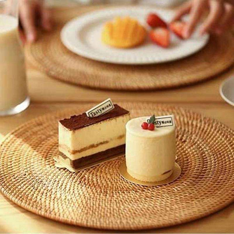 2pcs Round Rattan Placemat for Dining Table,wedding,parties,bbq's,etc
