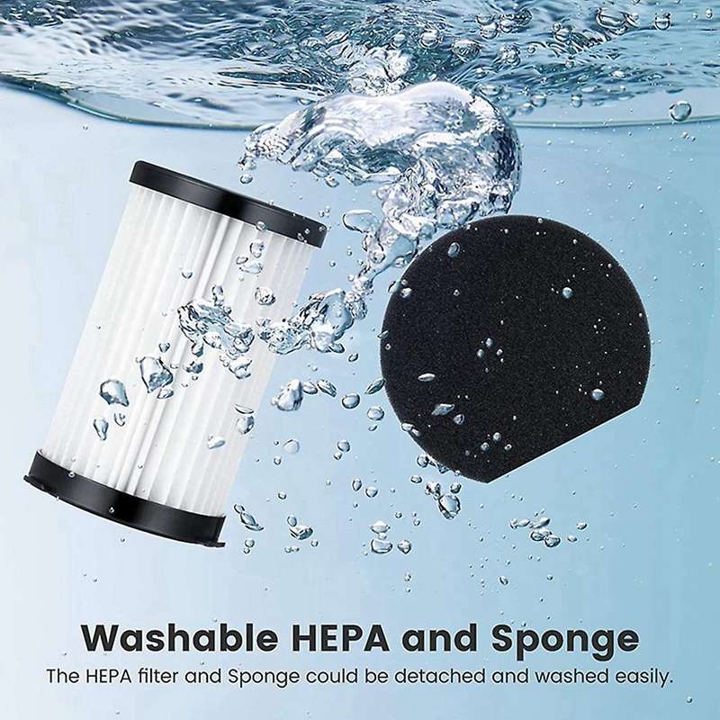 Hepa Filter and Sponge Kit for Moosoo D600 / D601 / Iwoly V600