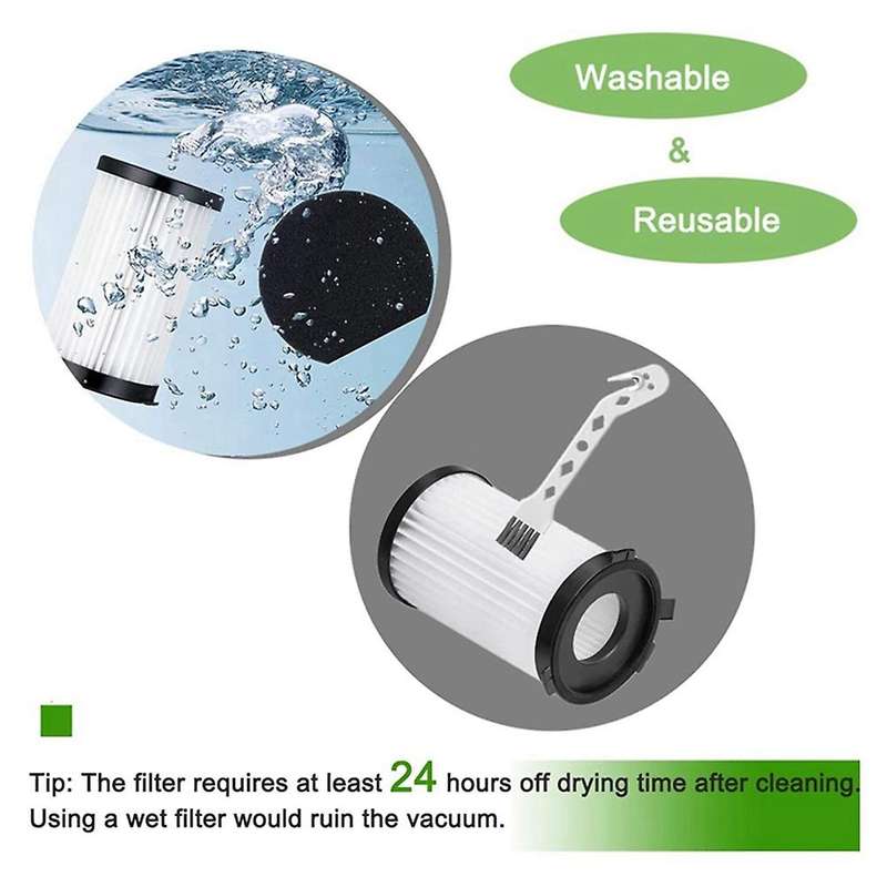 Hepa Filter and Sponge Kit for Moosoo D600 / D601 / Iwoly V600