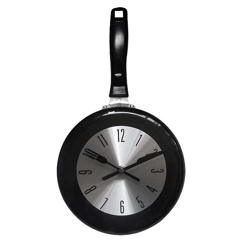 8 Inch Frying Pan Design Hanging Wall Clock,for Home Room Decoration
