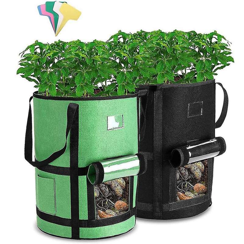 2 Pack 7 Gallon Potato Vegetable Grow Bags for Plant,potato,tomato