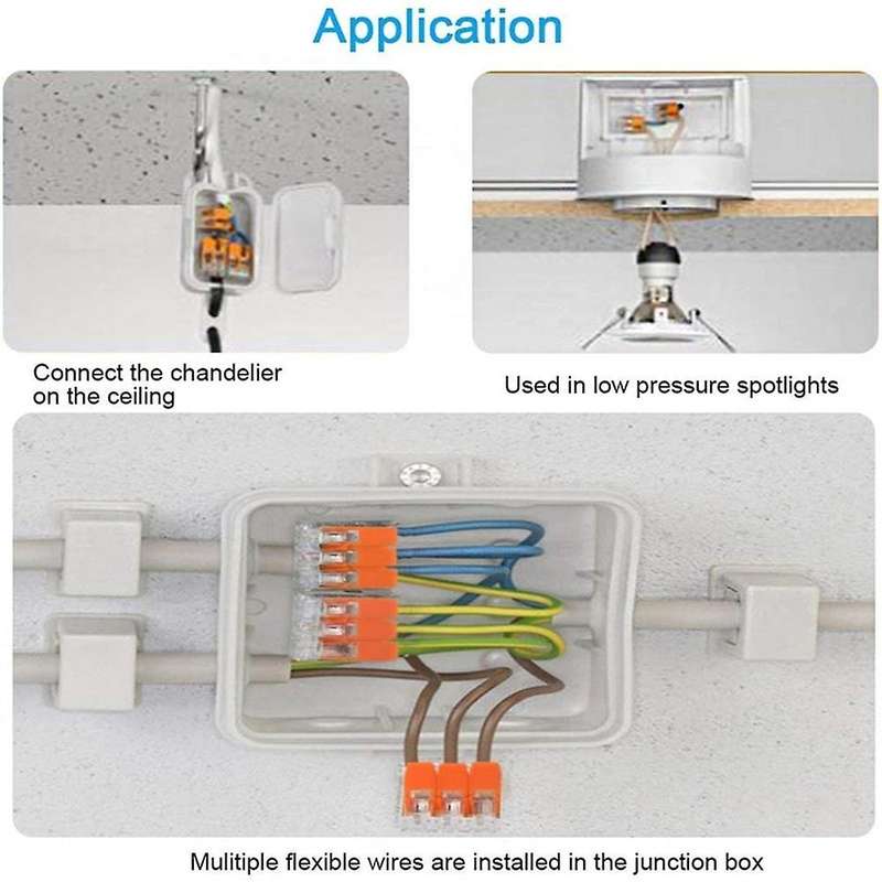 75pcs for 221 Electrical Connectors Wire Block Clamp Terminal Cable