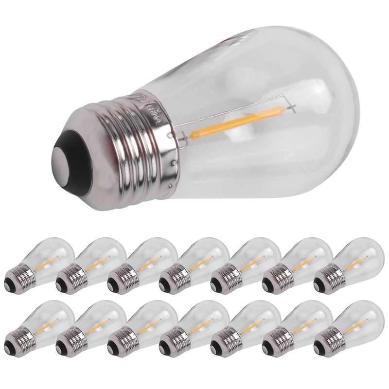 15 Pack 3v Led S14 Replacement Light Bulbs Shatterproof Outdoor