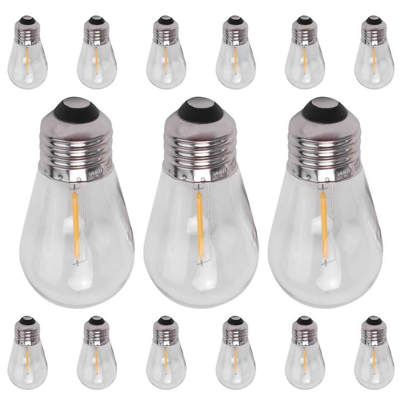 15 Pack 3v Led S14 Replacement Light Bulbs Shatterproof Outdoor
