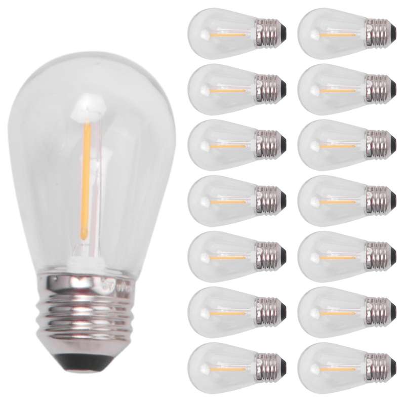 15 Pack 3v Led S14 Replacement Light Bulbs Shatterproof Outdoor
