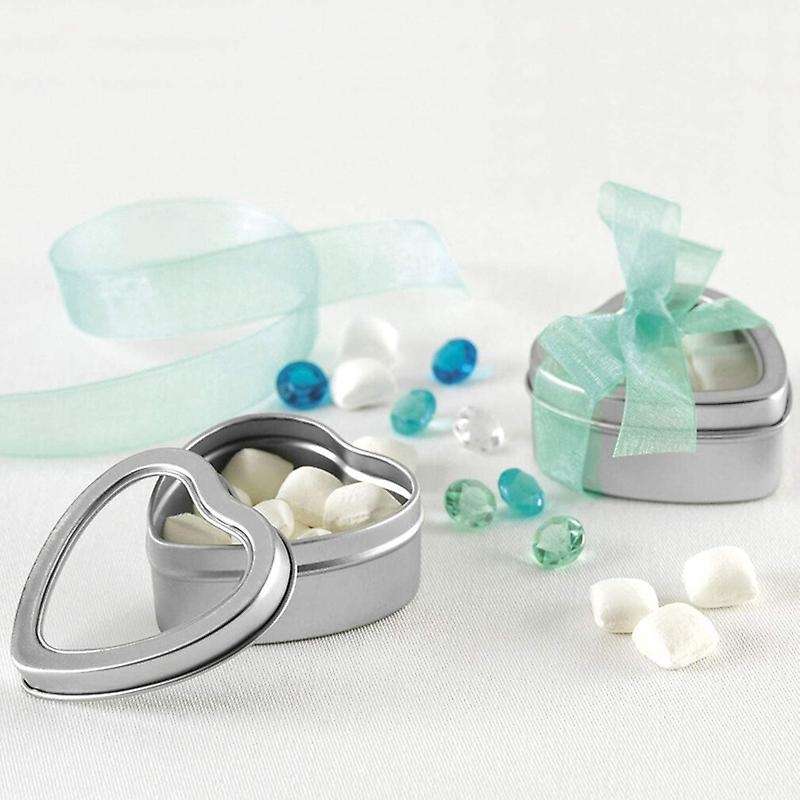 15 Pack Heart Shape Metal Tins Candle Jars Candle Containers