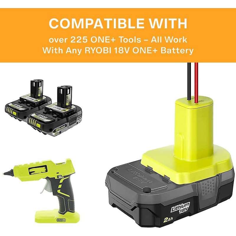 Power Wheels Adapter for Ryobi, with Splicing Wire Connector and Fuse