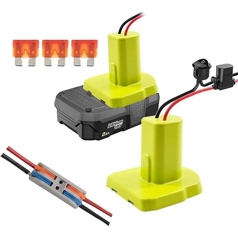 Power Wheels Adapter for Ryobi, with Splicing Wire Connector and Fuse
