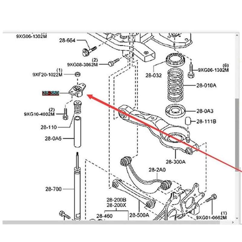Shock Absorber Support for Mazda 3 2004-2012 Bk Bl Mazda 5 2007-11 Cr