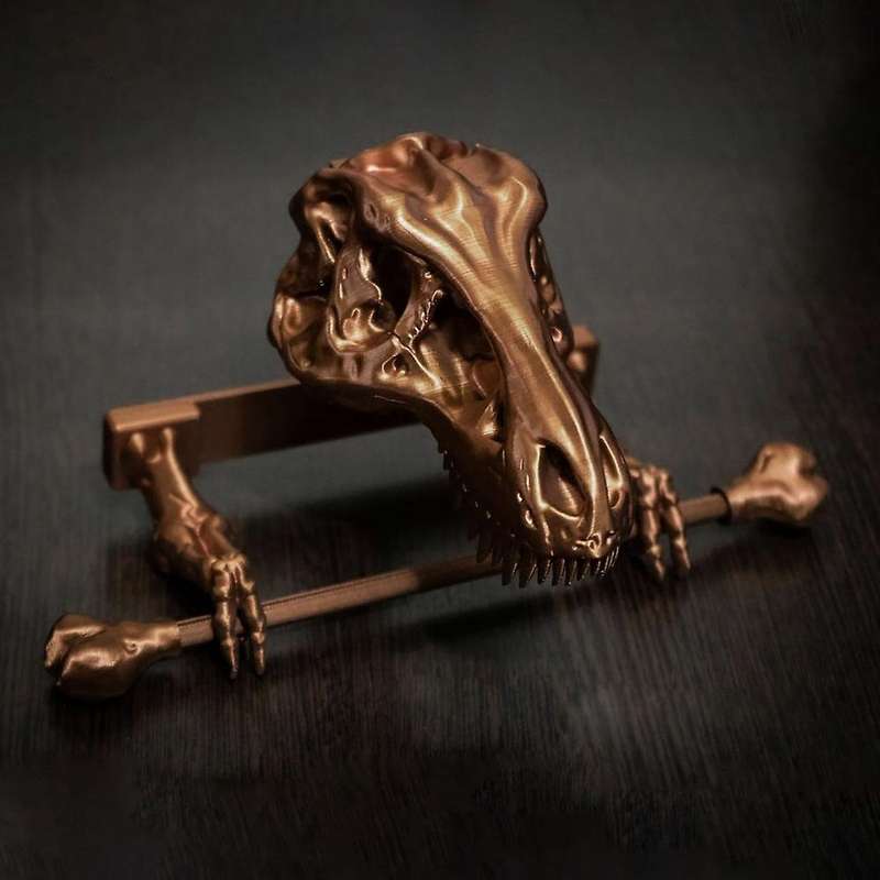 Dinosaur Tissue Holder Skull Toilet Paper Holder Stand Bathroom Rack